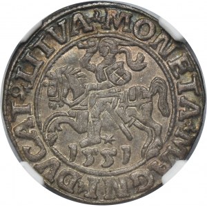 Sigismund II August, 1/2 Groschen Vilnius 1551 - LI/LITVA - NGC MS64
