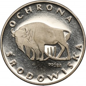 PRÓBA NIKIEL, 100 złotych 1977 Ochrona Środowiska Żubr