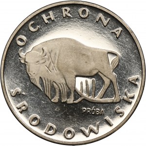 PRÓBA NIKIEL, 100 złotych 1977 Ochrona Środowiska Żubr
