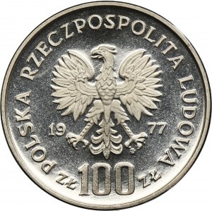 PRÓBA NIKIEL, 100 złotych 1977 Ochrona Środowiska Żubr