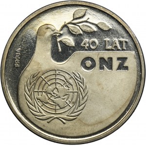 PRÓBA NIKIEL, 1.000 złotych 1985 40 Lat ONZ