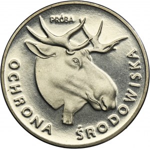 PRÓBA NIKIEL, 100 złotych 1978 Ochrona Środowiska Głowa Łosia