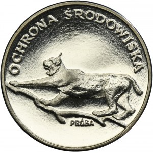 PRÓBA NIKIEL, 100 złotych 1979 Ochrona Środowiska Ryś