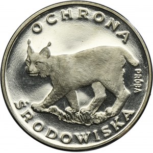 PRÓBA NIKIEL, 100 złotych 1979 Ochrona Środowiska Ryś