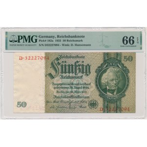 Germany, 50 Reichsmark 1933 - PMG 66 EPQ