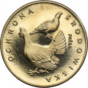 SAMPLE NIKIEL, 100 gold 1980 Environmental Protection Grouse