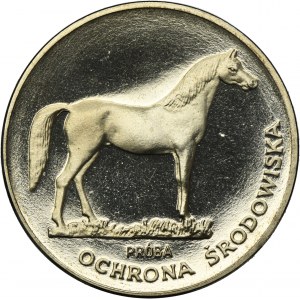 PRÓBA NIKIEL, 100 złotych 1981 Ochrona Środowiska Koń