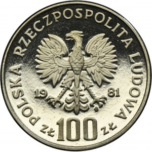 PRÓBA NIKIEL, 100 złotych 1981 Ochrona Środowiska Konie