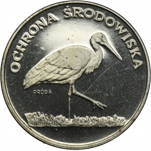 PRÓBA NIKIEL, 100 złotych 1982 Ochrona Środowiska Bocian