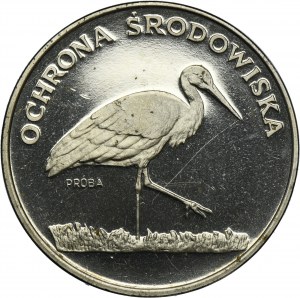 PRÓBA NIKIEL, 100 złotych 1982 Ochrona Środowiska Bocian