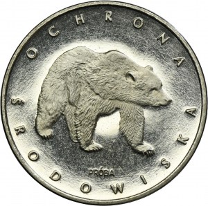 PRÓBA NIKIEL, 100 złotych 1983 Ochrona Środowiska Niedźwiedź