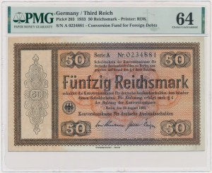 Germany, 50 Reichsmark 1933 - A - PMG 64