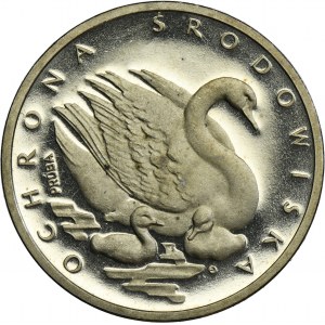 PRÓBA NIKIEL, 500 złotych 1984 Ochrona Środowiska Łabędź z Młodymi