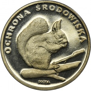 PRÓBA NIKIEL, 500 złotych 1985 Ochrona Środowiska Wiewiórka