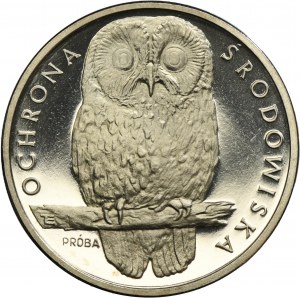 SAMPLE NIKIEL, 1,000 PLN 1986 Environmental Protection Owl