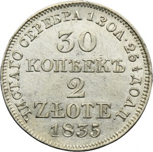 30 kopeck = 2 zloty Warsaw 1835 MW