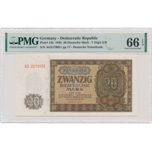 Germany, DDR, 20 Mark 1948 - PMG 66 EPQ