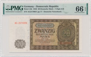 Germany, DDR, 20 Mark 1948 - PMG 66 EPQ