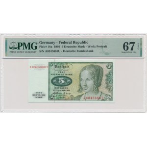 Germany, BDR, 5 Mark 1960 - PMG 67 EPQ