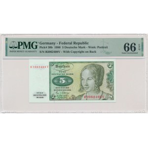 Germany, BDR, 5 Mark 1980 - PMG 66 EPQ
