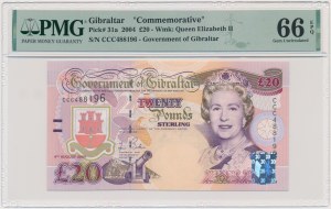 Gibraltar, £20 2004 - PMG 66 EPQ