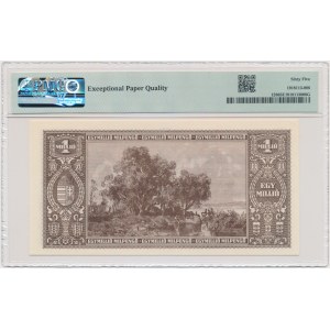 Hungary, 1 million Milpengo 1946 - PMG 65 EPQ