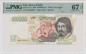 Italy, 100,000 Lire 1994 - PMG 67 EPQ