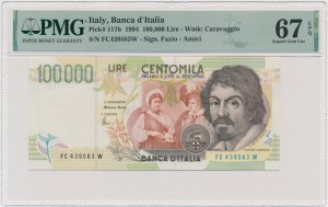 Italy, 100,000 Lire 1994 - PMG 67 EPQ