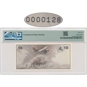 Lithuania, 10 Litu 1991 - AA - PMG 66 EPQ - with error - LOW NUMBER