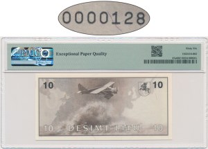 Lituanie, 10 litas 1991 - AA - PMG 66 EPQ - avec erreur - FAIBLE NOMBRE