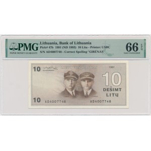 Lihuania, 100 Litu 1991 - AD - PMG 66 EPQ