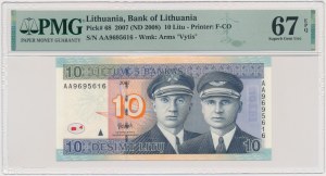 Lithuania, 10 Litu 2007 - AA - PMG 67 EPQ