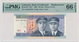 Lithuania, 10 Litu 2007 - AZ - PMG 66 EPQ - replacement