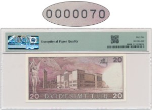 Lithuania, 20 Litu 1991 (1993) - AB - PMG 66 EPQ - LOW NUMBER