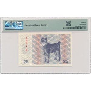 Lithuania, 25 Talonas 1991 - with text - PMG 66 EPQ