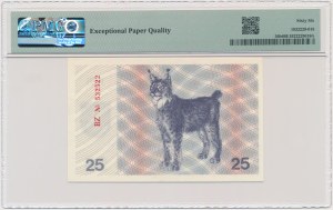 Lithuania, 25 Talonas 1991 - with text - PMG 66 EPQ