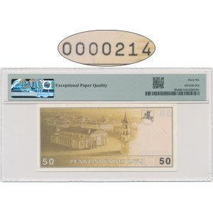 Lithuania, 50 Litu 1991 - AA - PMG 66 EPQ - NISKI NUMER