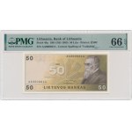 Lithuania, 50 Litu 1991 - AA - PMG 66 EPQ - NISKI NUMER
