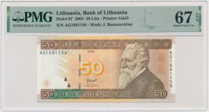 Lithuania, 50 Litu 2003 - AG - PMG 67 EPQ
