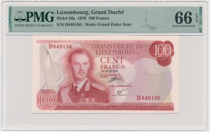 Luxembourg, 100 Francs 1970 - PMG 66 EPQ