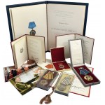 Germany, DDR, Set of decorations of the Volksmarine Vice Admiral Hans Hofmann (4 pieces) - Order of Scharnhorst - VERY RARE