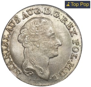 Poniatowski, 4 Groschen 1791 EB - NGC MS64