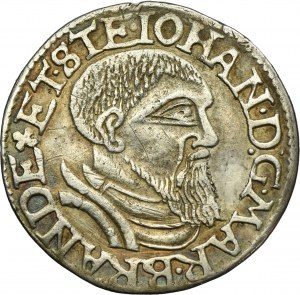 Silesia, Duchy of Crossen, Johann von Küstrin, 3 Groschen Crossen 1544 - RARE