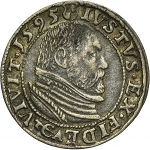 Duchy of Prussia, Georg Friedrich von Ansbach, Groschen Königsberg 1595 - RARE
