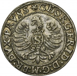 Duchy of Prussia, Georg Friedrich von Ansbach, Groschen Königsberg 1595 - RARE