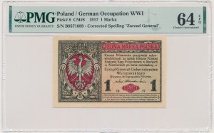 1 Mark 1916 - General - B - PMG 64 EPQ