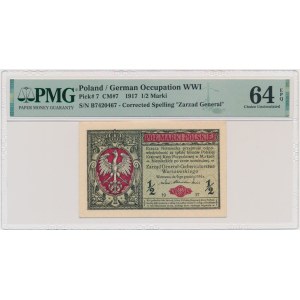 1/2 Mark 1916 - General - B - PMG 64 EPQ
