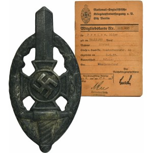 Germany, Third Reich, NSKOV Badge with ID Card