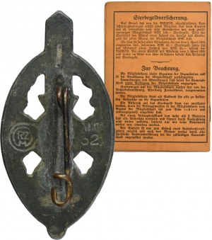 Germany, Third Reich, NSKOV Badge with ID Card