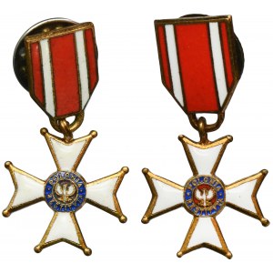 PRL, Miniatures of the Order of Polonia Restituta, 5th class (2 pcs.)
